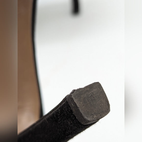 Paul Green Size 5.5 Black Elastic Suede Cage Heels - Picture 7 of 8